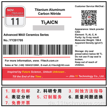 Superfine aluminiumskarbid Max Import af Ti3alcn -pulver